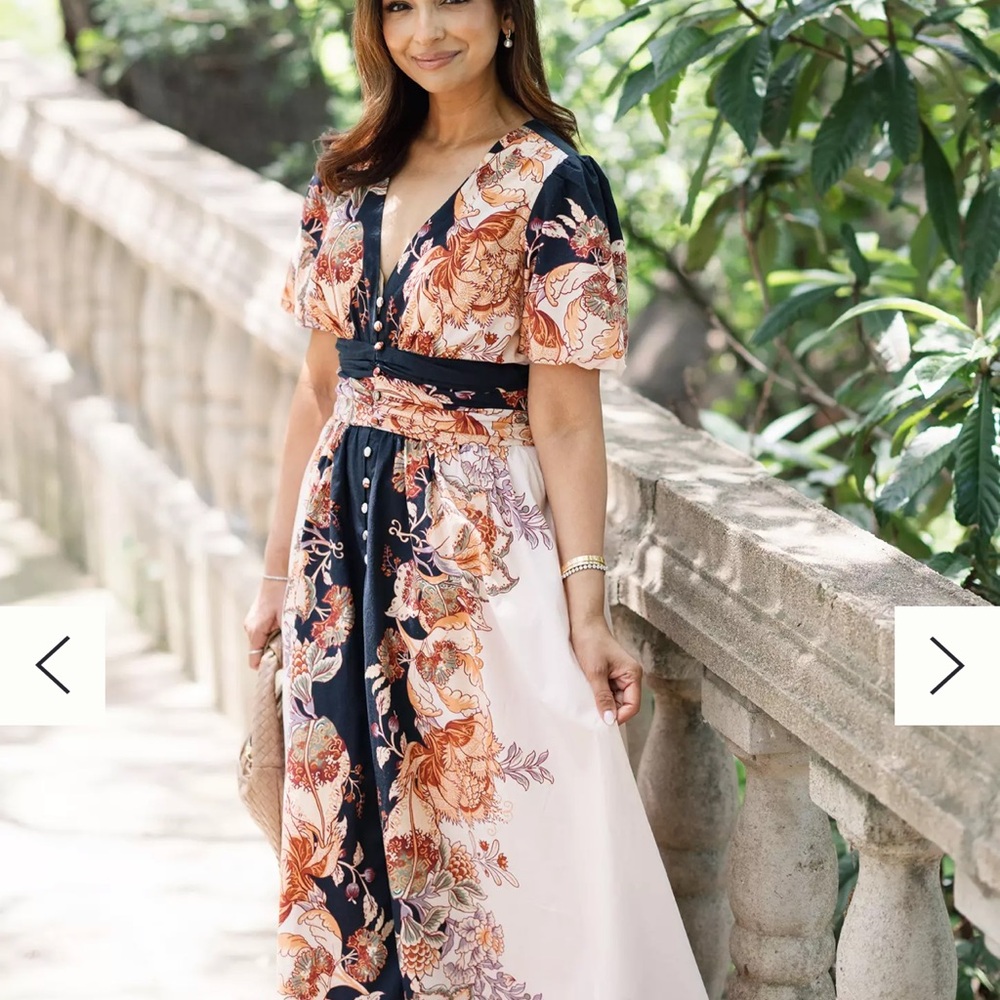 Anthropologie @heynasreen Katerina Button Front Dress